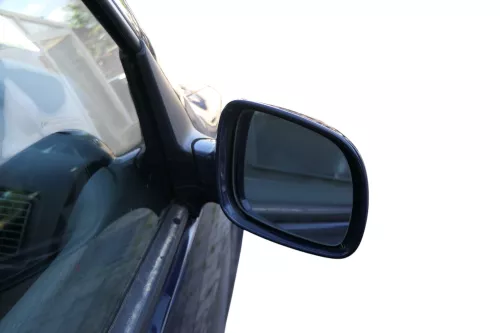 VW Golf 4 Bora elektrischer Spiegel vorne rechts Außenspiegel blau LA5G Glas (183901)