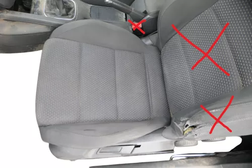 Golf 5 6 Sitzgestell Gestell Sitz Fahrersitz vorne links 2/3Türer Unterteil