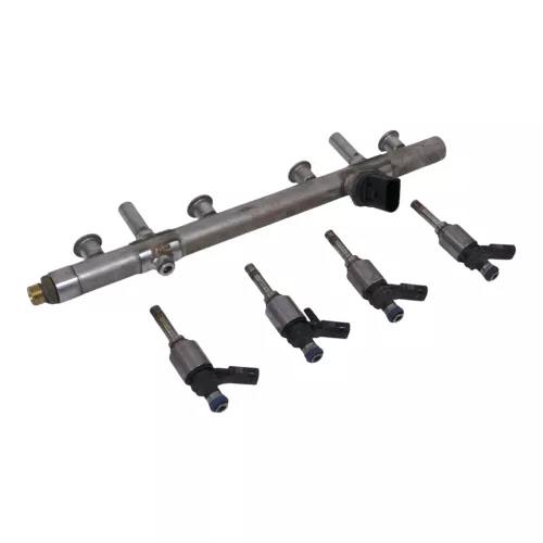 4x A4 8K A5 Einspritzdüse Düse 06K906036 + Einspritzleiste Leiste 06K133317C (184065)