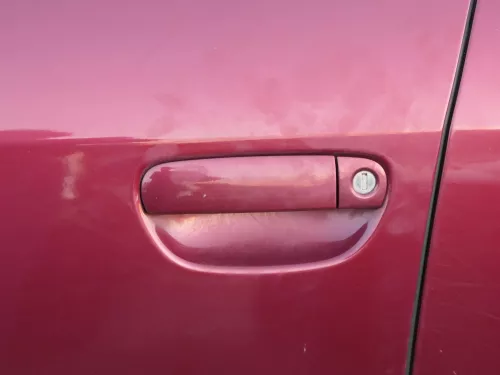 Audi A6 4B C5 Tür nur Türblatt vorne links Fahrertür rot LZ3L - ohne Anbauteile (184088)