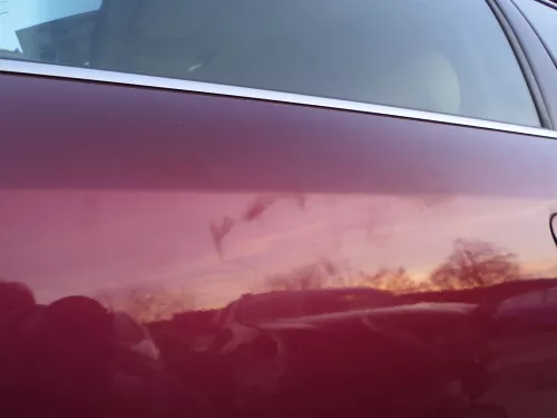 Audi A6 4B C5 Tür nur Türblatt vorne links Fahrertür rot LZ3L - ohne Anbauteile (184088)