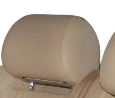 1x A4 B5 A6 4B Kopfstütze hinten rechts/links Leder vanille gelb Perlnappaleder (184108)