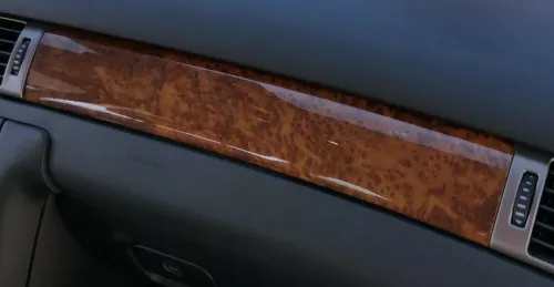 Audi A6 4B C5 Verkleidung Klappe Abdeckung Dekor Holz vavona Bernstein Holz (184113)