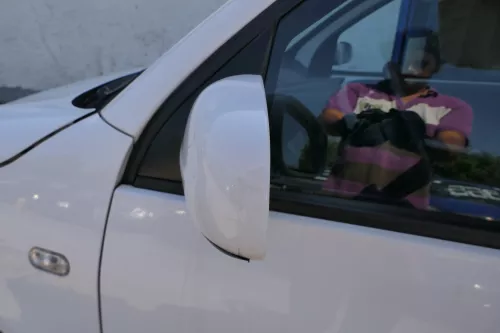 VW Lupo Arosa elektrischer Spiegel Außenspiegel links weiß LB9A (184166)