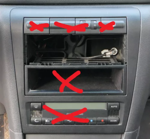 Skoda Oczavia 1U Blende MIttelkonsole um Radio Abdeckung 1U1863399B schwarz