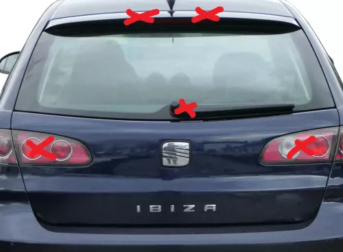 Ibiza 6L Heckklappe Klappe hinten Kofferraumklappe blau LW5U - ohne Spoiler