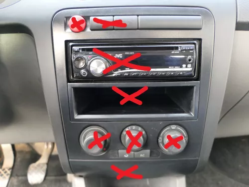 Ibiza 6L Mittelkonsole Verkleidung um Radio Blende Armaturenbrett 6L1858063B