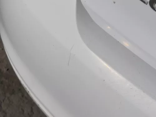 VW Polo 6R Stoßstange Heckstoßstange hinten weiß LB9A   -  MÄNGEL  BILDER ! (184501)