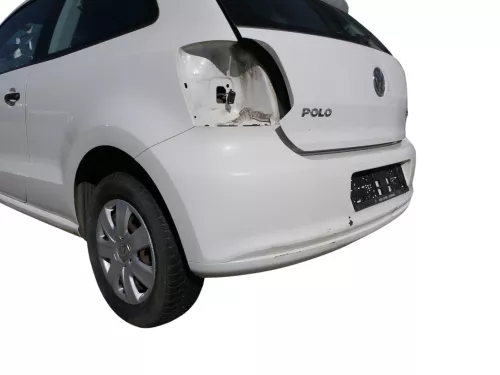 VW Polo 6R Stoßstange Heckstoßstange hinten weiß LB9A   -  MÄNGEL  BILDER ! (184501)