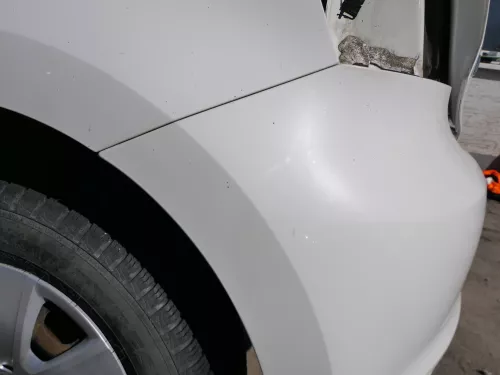 VW Polo 6R Stoßstange Heckstoßstange hinten weiß LB9A   -  MÄNGEL  BILDER ! (184501)