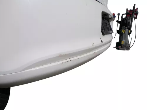 VW Polo 6R Stoßstange Heckstoßstange hinten weiß LB9A   -  MÄNGEL  BILDER ! (184501)