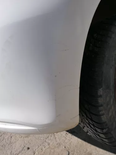 VW Polo 6R Stoßstange Heckstoßstange hinten weiß LB9A   -  MÄNGEL  BILDER ! (184501)