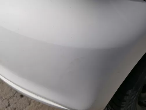 VW Polo 6R Stoßstange Heckstoßstange hinten weiß LB9A   -  MÄNGEL  BILDER ! (184501)