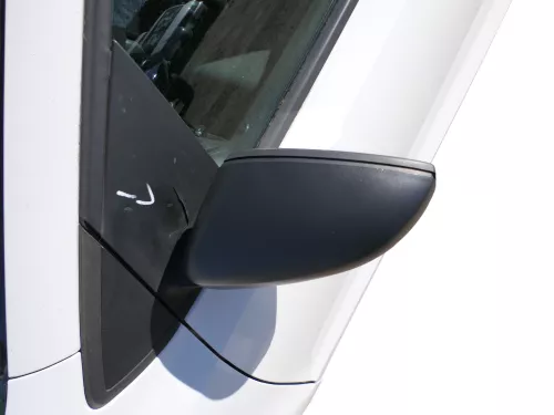 Polo 6R 6C mechanisch manuell Spiegel Außenspiegel links außen schwarz  MÄNGEL (184503)