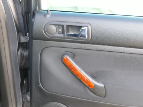 VW Golf 4 Türgriffe Türgriff Abdeckung Holz Optik Dekor wurzelnuss (184614)