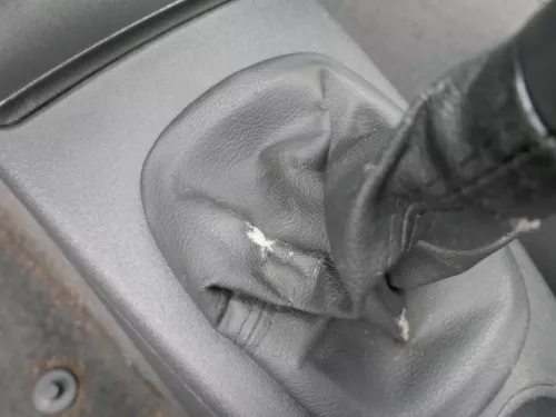 VW Lupo Polo 6N2 Schaltknauf Schaltsack Schaltung Schaltknüppel schwarz Leder (184663)