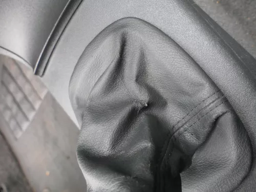 VW Lupo Polo 6N2 Schaltknauf Schaltsack Schaltung Schaltknüppel schwarz Leder (184663)