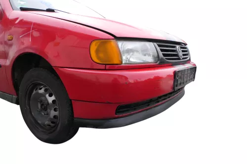 VW Polo 6N Stoßstange vorne 2-geteilte Frontstoßstange rot LP3G Stoßfänger (184675)