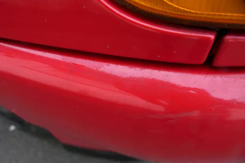 VW Polo 6N Stoßstange vorne 2-geteilte Frontstoßstange rot LP3G Stoßfänger (184675)