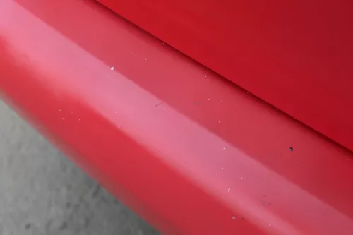 Polo 6N Stoßstange hinten 2-geteilte Heckstoßstange rot LP3G schwarz Stoßfänger (184677)