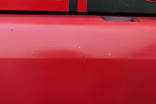 Polo 6N Stoßstange hinten 2-geteilte Heckstoßstange rot LP3G schwarz Stoßfänger (184677)