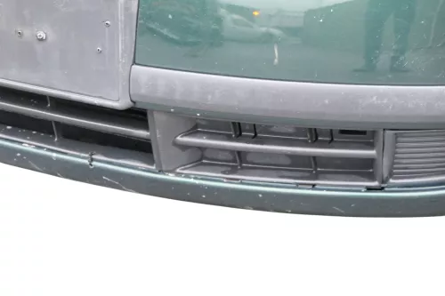 Skoda Fabia 6Y Stoßstange Stoßfänger vorne silber grün LF8C 2000-2004 (184735)