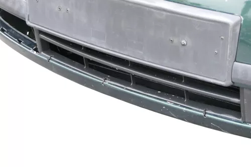 Skoda Fabia 6Y Stoßstange Stoßfänger vorne silber grün LF8C 2000-2004 (184735)