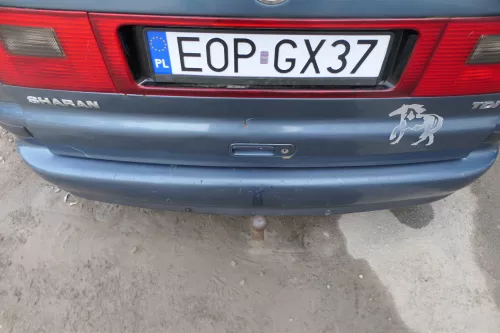 VW Sharan 7M Heckklappe Scheibe  Klappe hinten ab Bj.2000 blau LC5W ohneAnbautei (184756)