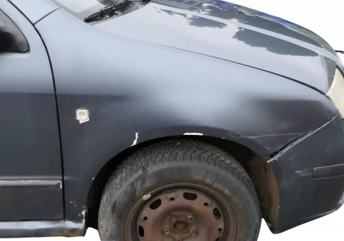 Skoda Fabia 6Y Kotflügel vorne rechts grau nachlackiert auch Kombi Facelift