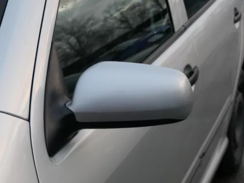 Skoda Fabia 6Y elektrisch Spiegel Außenspiegel links mit Glas silber grau LF7T