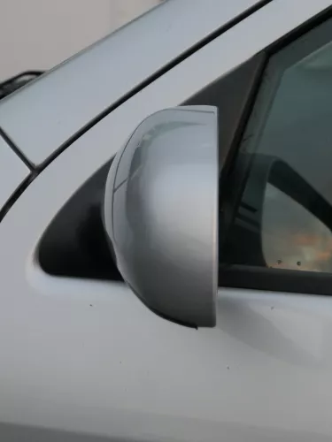 Skoda Fabia 6Y elektrisch Spiegel Außenspiegel links mit Glas silber grau LF7T (184849)