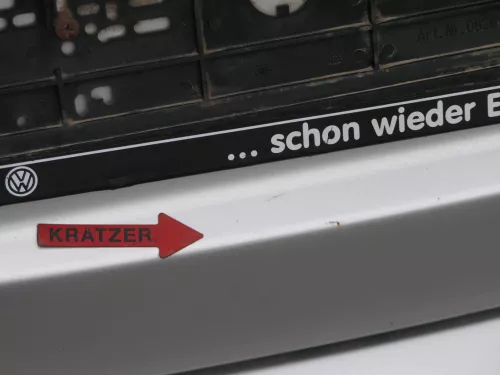 Fabia 6Y6 Schrägheck Heckklappe Kofferraumklappe hinten grau silber LF7T Scheibe (184854)