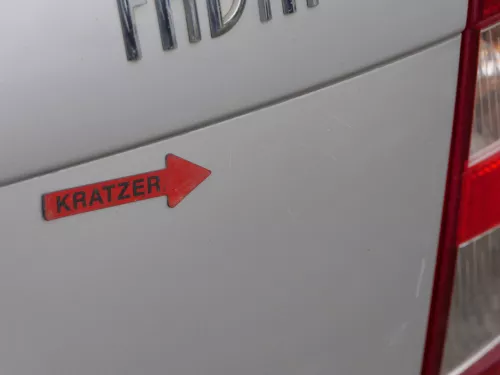 Fabia 6Y6 Schrägheck Heckklappe Kofferraumklappe hinten grau silber LF7T Scheibe (184854)