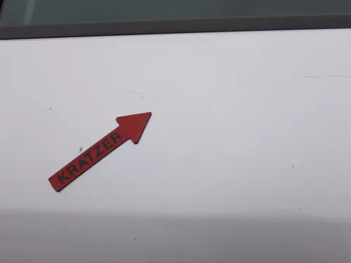 Skoda Fabia 6Y Limousine Schrägheck Tür hinten links grau silber LF7T (184863)