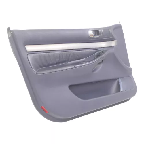 1x A6 4B Türverkleidung Verkleidung Tür vorne links Leder blau royalblau (184871)