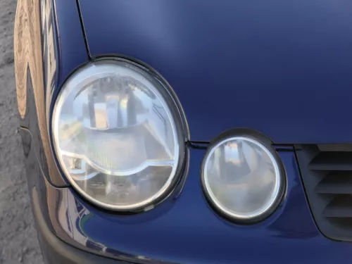 VW Polo 9N Stoßstange Frontstoßstange vorne blau LB5N (184905)