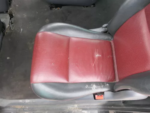 VW Sharan 7M Galaxy 1x Sitz hinten rechts Rücksitz 6+7 Sitz Leder rot (184942)