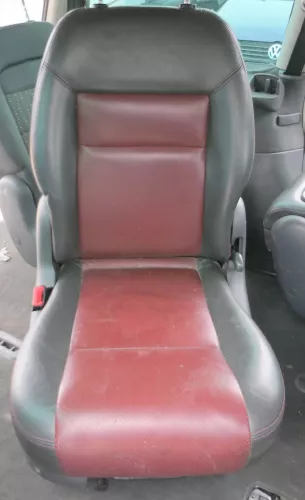 VW Sharan 7M Galaxy 1x Sitz hinten links Rücksitz 6+7 Sitz Leder rot
