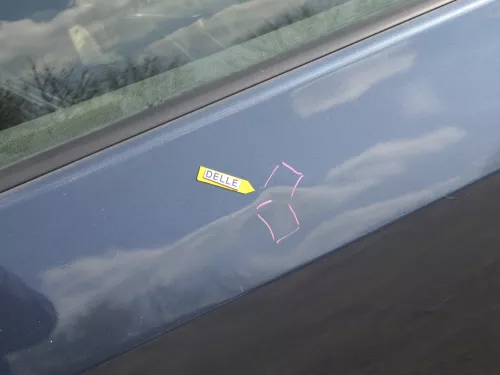 VW Golf Plus 5M Tür hinten links silber blau LC5F - mit Rahmen (185025)