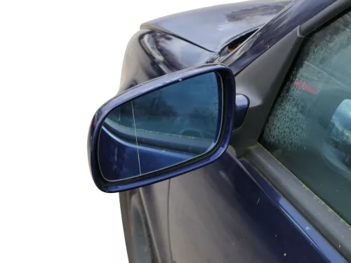 VW Golf 4 Bora elektrischer Spiegel vorne links Außenspiegel blau LB5N & Glas (185082)