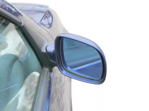 VW Golf 4 Bora elektrischer Spiegel vorne rechts Außenspiegel blau LB5N + Glas