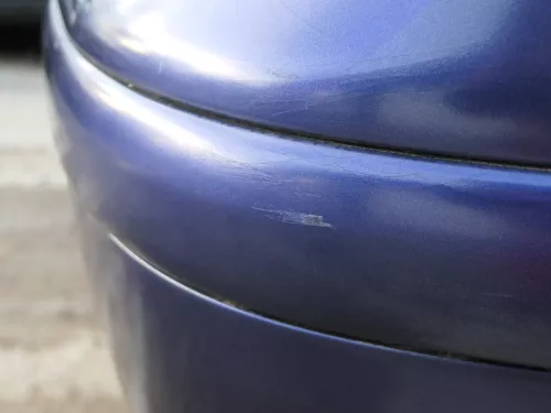 VW Golf 4 Limousine Stoßstange hinten Heckstoßstange Stoßfänger blau LB5N (185085)