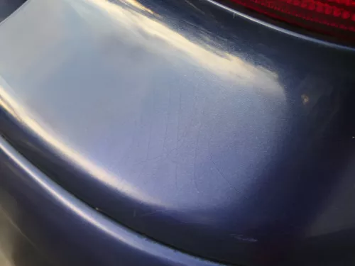 VW Golf 4 Limousine Stoßstange hinten Heckstoßstange Stoßfänger blau LB5N (185085)