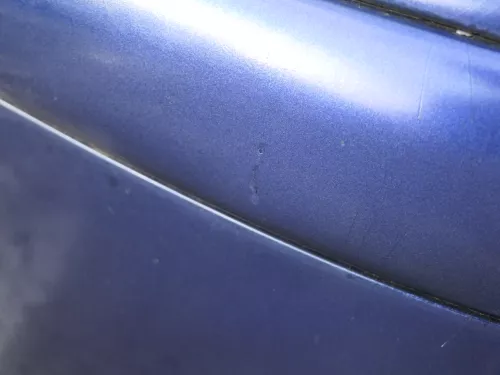 VW Golf 4 Limousine Stoßstange hinten Heckstoßstange Stoßfänger blau LB5N (185085)