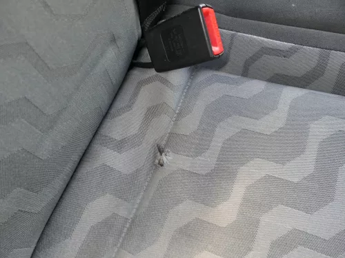 Skoda Fabia 5J 5itz Sitze hinten Rückbank Rücksitzbank 3 Punkt Gurt Isofix blau (185119)