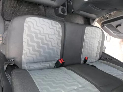 Skoda Fabia 5J 5itz Sitze hinten Rückbank Rücksitzbank 3 Punkt Gurt Isofix blau (185119)