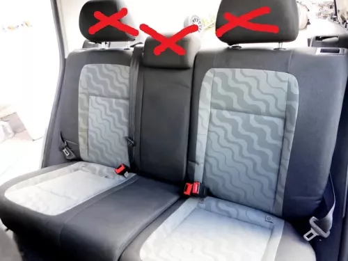 Skoda Fabia 5J 5itz Sitze hinten Rückbank Rücksitzbank 3 Punkt Gurt Isofix blau