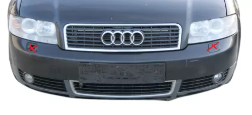 Audi A4 8E B6 Kombi Avant Stoßstange vorne mit Spoiler schwarz LY9B - SWR