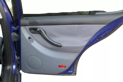 1x Leon 1M Toledo Türverkleidung Verkleidung Tür hinten rechts grau Griff