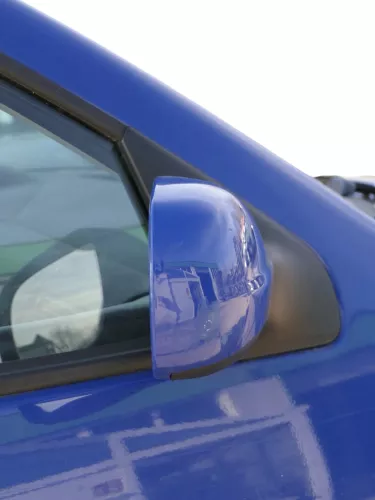 VW Golf 4 Bora manueller Spiegel vorne rechts Außenspiegel blau LA5C (185214)
